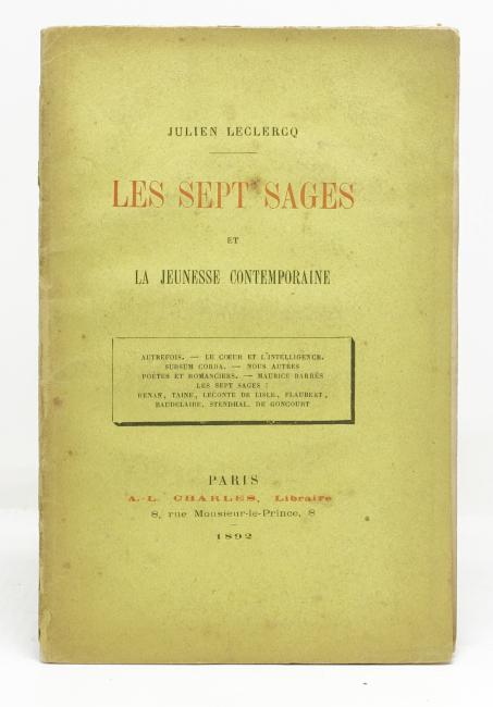 Les Sept Sages et la jeunesse contemporaine