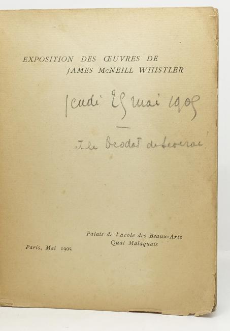 Exposition des uvres de James Mc Neill Whistler