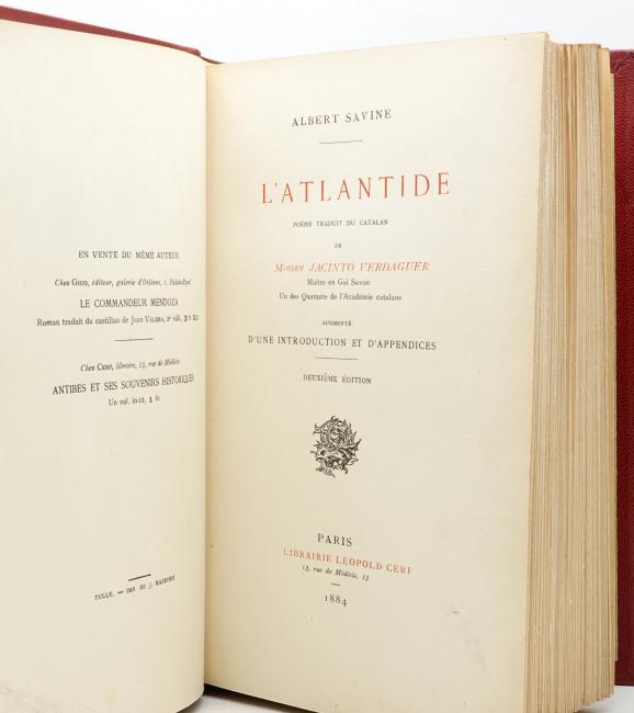 L'Atlantide. Pome traduit du Catalan de Mossen Jascinto Verdaguer Matre en Gai Savoir