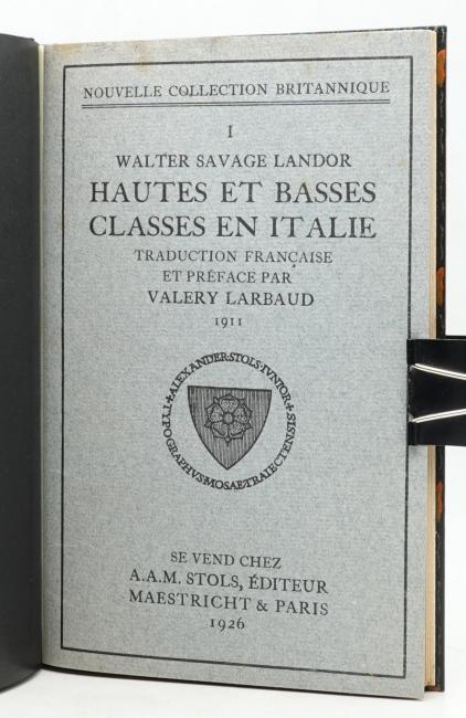 Walter Savage Landor : Hautes et Basses Classes en Italie